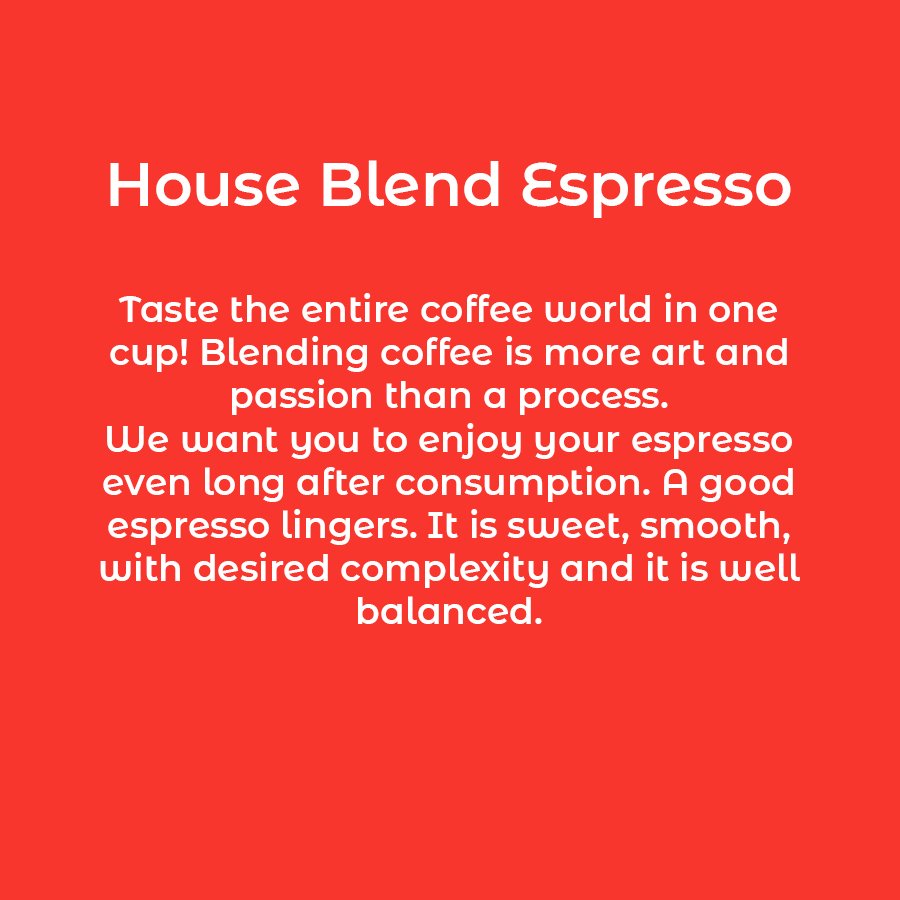 House Blend Espresso
